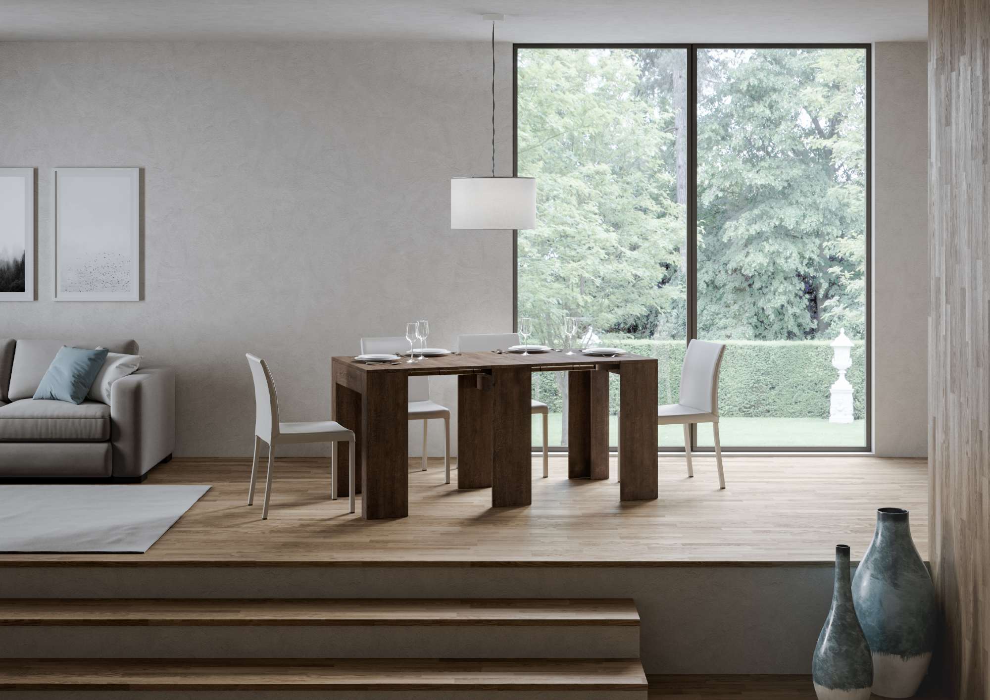 Consolle allungabile 78x47/299 cm Allex Noce