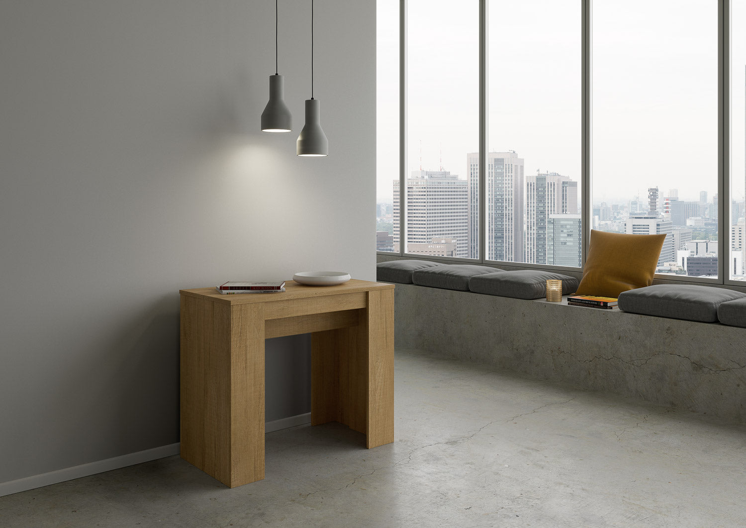 Consolle allungabile 90x48/204 cm Base Small Quercia Natura