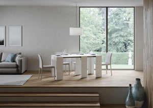 Consolle allungabile 78x47/299 cm Allex Bianco Spatolato