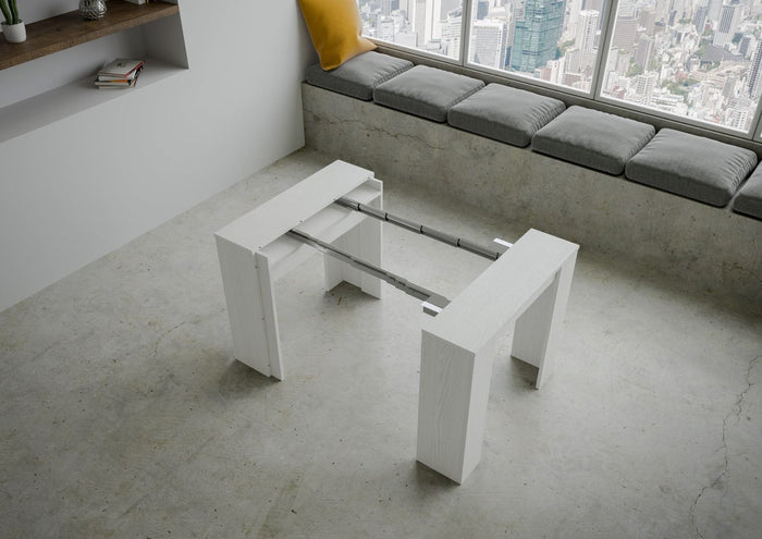 Consolle allungabile 90x48/204 cm Base Small Bianco Frassino