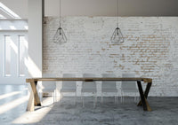 Consolle allungabile 90x40/300 cm Diagis Noce telaio Antracite