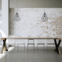 Consolle allungabile 90x40/300 cm Diagis Quercia Natura telaio Antracite