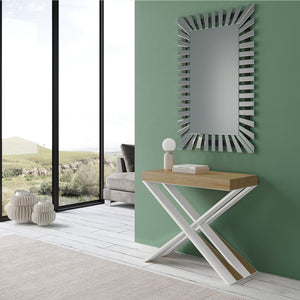 Consolle allungabile 90x40/196 cm Diagis Small Quercia Natura telaio Bianco