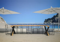 Consolle allungabile 90x40/290 cm Diagis Abete Tinto telaio Antracite