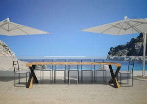 Consolle allungabile 90x40/290 cm Diagis Abete Tinto telaio Antracite