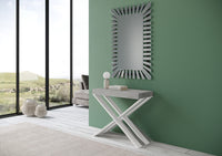 Consolle allungabile 90x40/196 cm Diagis Small Cemento telaio Bianco