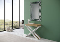 Consolle allungabile 90x40/196 cm Diagis Small Quercia Natura telaio Bianco