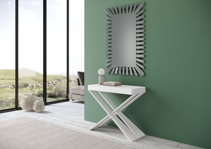 Consolle allungabile 90x40/300 cm Diagis Bianco Frassino telaio Bianco