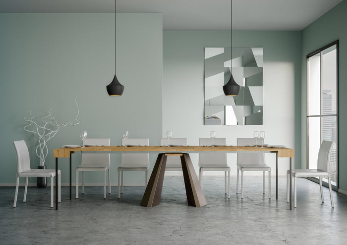 Consolle allungabile 90x40/300 cm Dianthus Quercia Natura telaio Orso