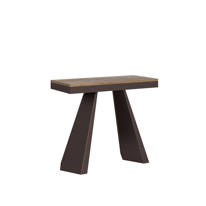 Consolle allungabile 90x40/300 cm Dianthus Evolution Quercia Natura telaio Orso