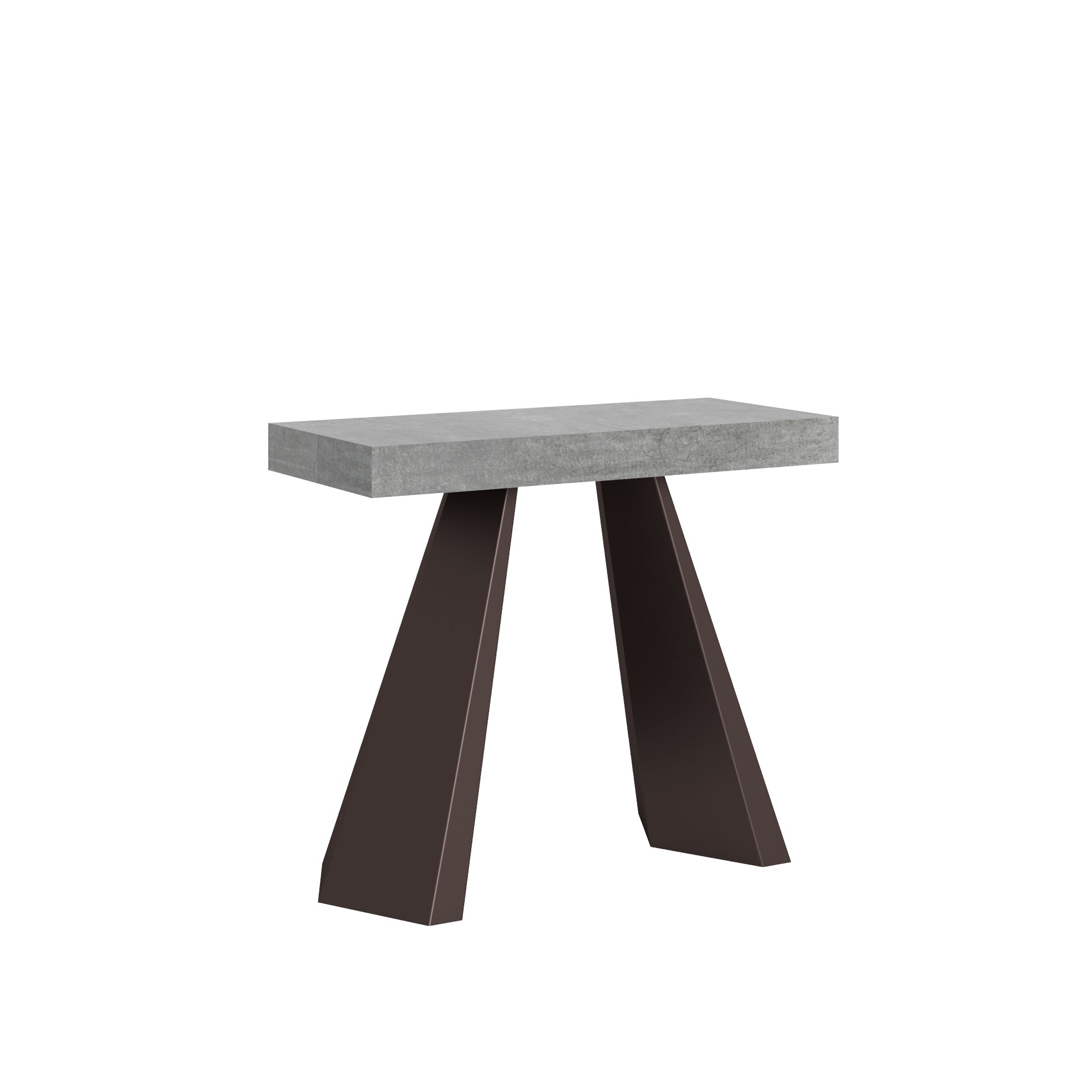 Consolle allungabile 90x40/196 cm Dianthus Small Cemento telaio Orso