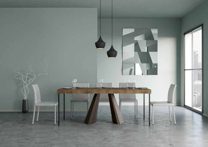 Consolle allungabile 90x40/196 cm Diamante Small Premium Noce telaio Orso