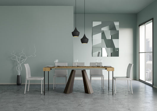 Consolle allungabile 90x40/196 cm Dianthus Small Quercia Natura telaio Orso