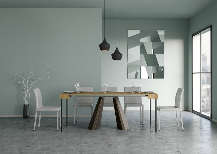 Consolle allungabile 90x40/196 cm Dianthus Small Quercia Natura telaio Orso