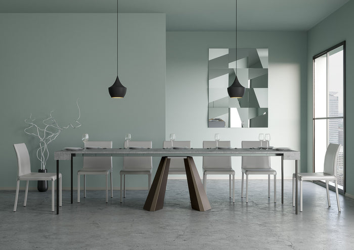 Consolle allungabile 90x40/300 cm Dianthus Cemento telaio Orso