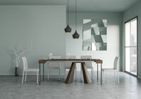 Consolle allungabile 90x40/196 cm Dianthus Small Noce telaio Orso