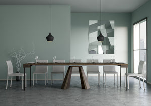 Consolle allungabile 90x40/300 cm Dianthus Evolution Noce telaio Orso