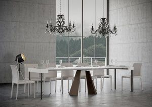 Consolle allungabile 90x40/300 cm Dianthus Bianco Frassino telaio Orso