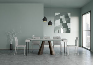 Consolle allungabile 90x40/300 cm Dianthus Bianco Frassino telaio Orso