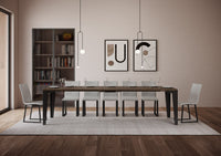 Consolle allungabile 90x40/300 cm Flaris Evolution Noce telaio Antracite