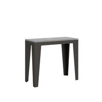 Consolle allungabile 90x40/196 cm Flaris Small Evolution Cemento telaio Antracite