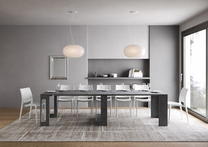 Consolle allungabile 90x42/302 cm Evolis Antracite Spatolato