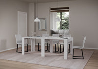 Consolle allungabile 90x25/181 cm Narro Bianco Frassino