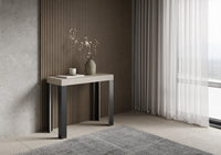 Consolle allungabile 90x40/196 cm Lineo Small Cashmere telaio Antracite