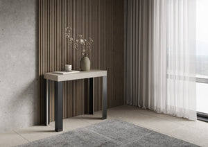 Consolle allungabile 90x40/196 cm Lineo Small Cashmere telaio Antracite