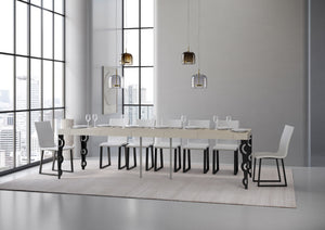 Consolle allungabile 90x40/300 cm Karayan Premium Cashmere telaio Antracite