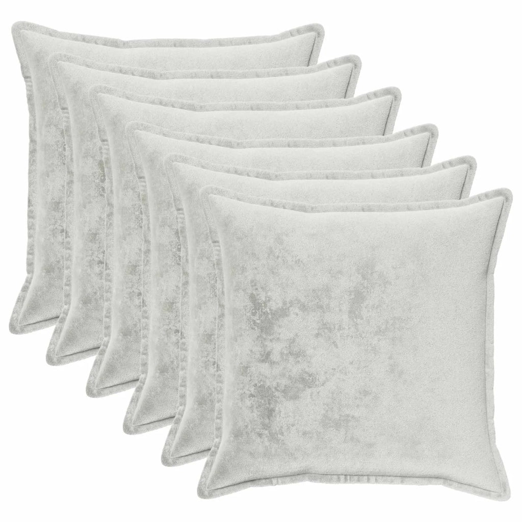Federa 6 pcs HOUTEN Grigio Chiaro 70 x 70 cm Flanella 921504