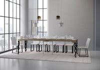 Consolle allungabile 90x40/300 cm Karayan Tortora telaio Antracite