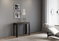 Consolle allungabile 90x40/196 cm Lineo Small Evolution Noce telaio Antracite