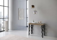 Consolle allungabile 90x40/196 cm Karayan Small Tortora telaio Antracite