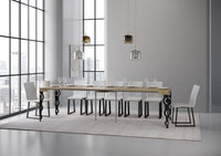 Consolle allungabile 90x40/300 cm Karayan Quercia Natura telaio Antracite