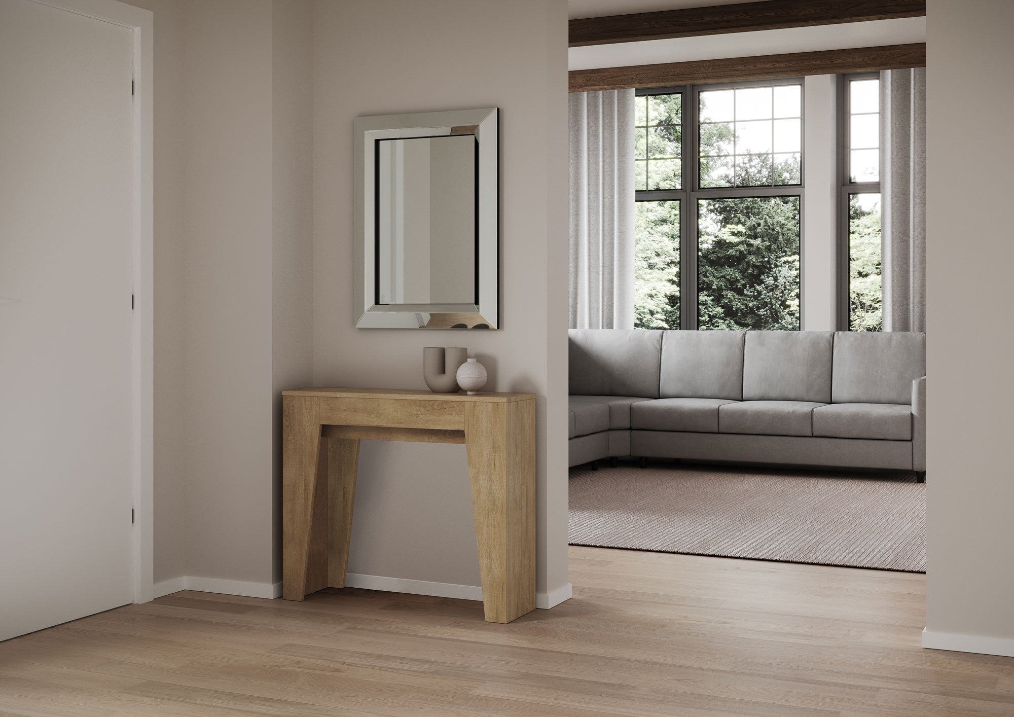 Consolle allungabile 90x25/181 cm Narro Quercia Natura