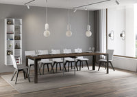 Consolle allungabile 90x40/300 cm Lineo Evolution Noce telaio Antracite