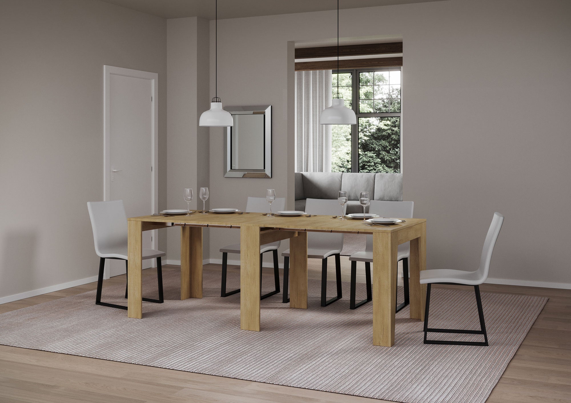 Consolle allungabile 90x25/181 cm Narro Quercia Natura