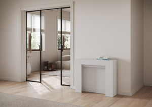 Consolle allungabile 90x25/211 cm Kivra Bianco Frassino