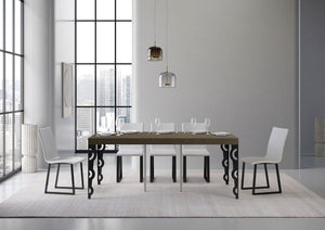 Consolle allungabile 90x40/196 cm Karamay Small Premium Cashmere telaio Antracite