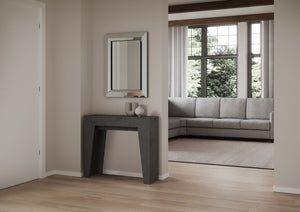 Consolle allungabile 90x25/181 cm Narro Antracite Spatolato