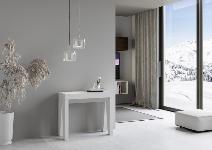 Consolle allungabile 90x40/196 cm Naxor Small Bianco Frassino