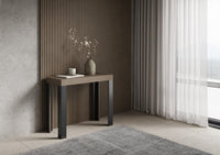 Consolle allungabile 90x40/196 cm Lineo Small Tortora telaio Antracite