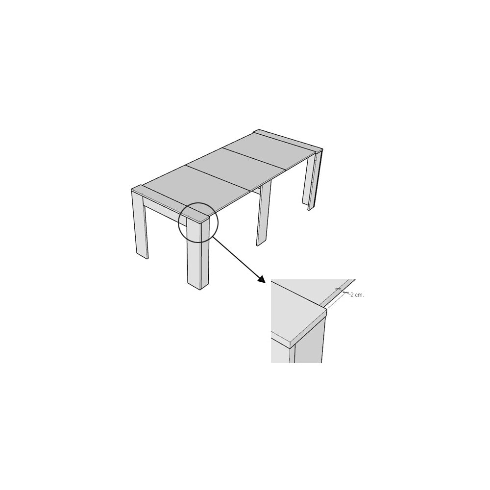 Consolle allungabile 90x25/211 cm Kivra Quercia Natura