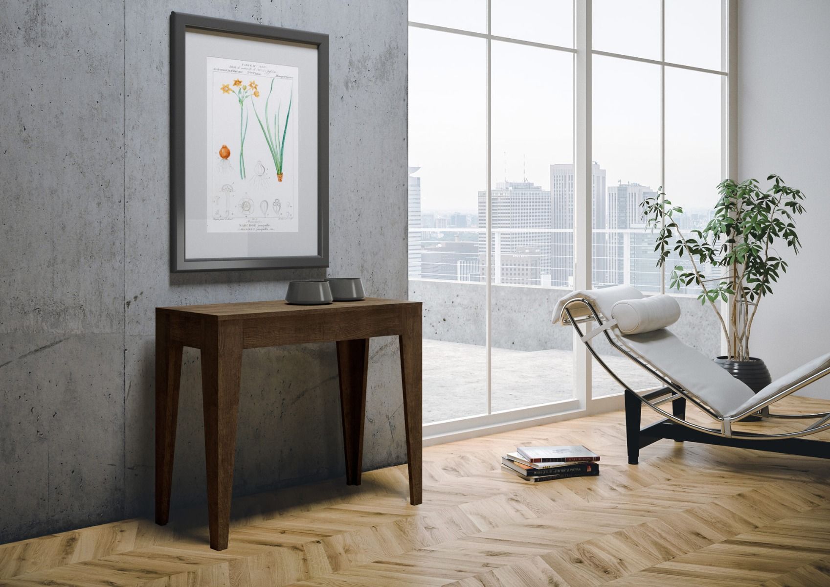 Consolle allungabile 90x42/198 cm IsottaX Small Noce