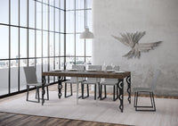 Consolle allungabile 90x40/196 cm Karamay Small Premium Noce telaio Antracite