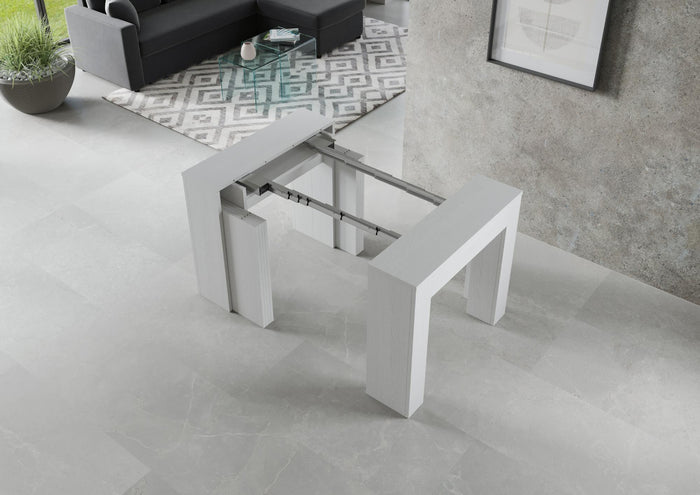 Consolle allungabile 90x49/307 cm Extra Bianco Frassino