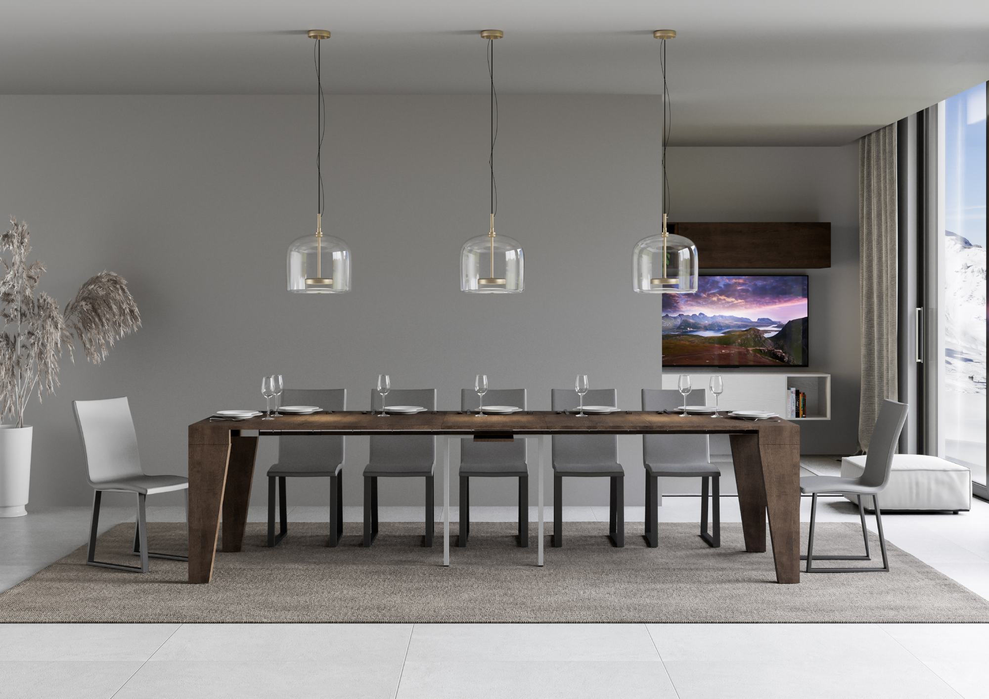 Consolle allungabile 90x40/300 cm Naxor Noce