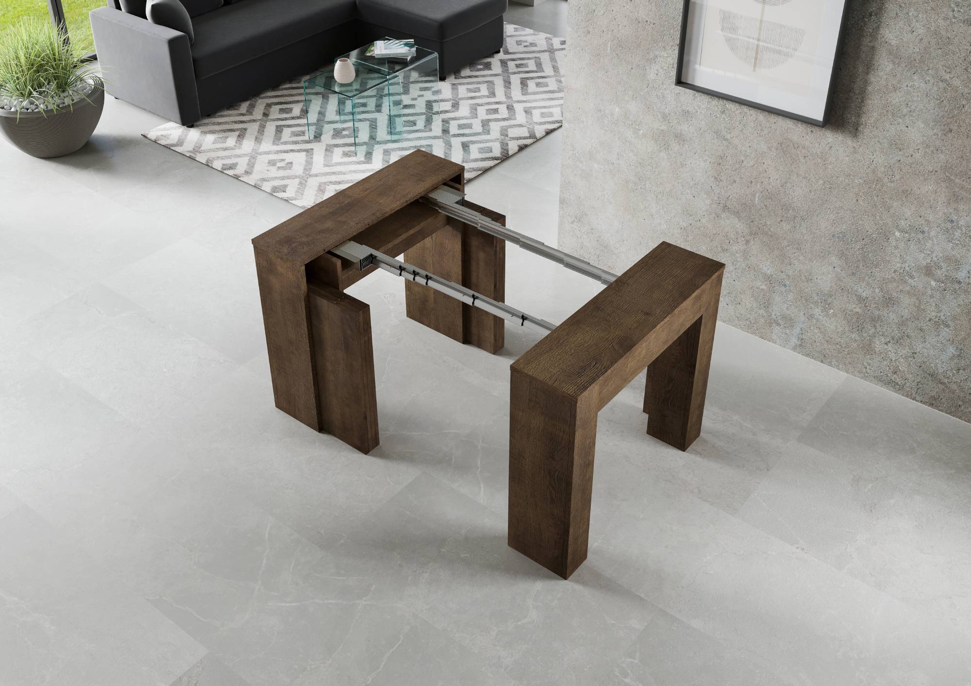 Consolle allungabile 90x49/307 cm Extra Noce