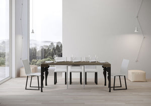 Consolle allungabile 90x40/196 cm Paxor Small Tortora telaio Antracite